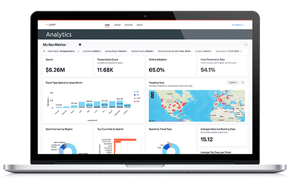 Analytics laptop screen