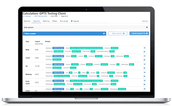 Meetings & Events carbon emissions calculator